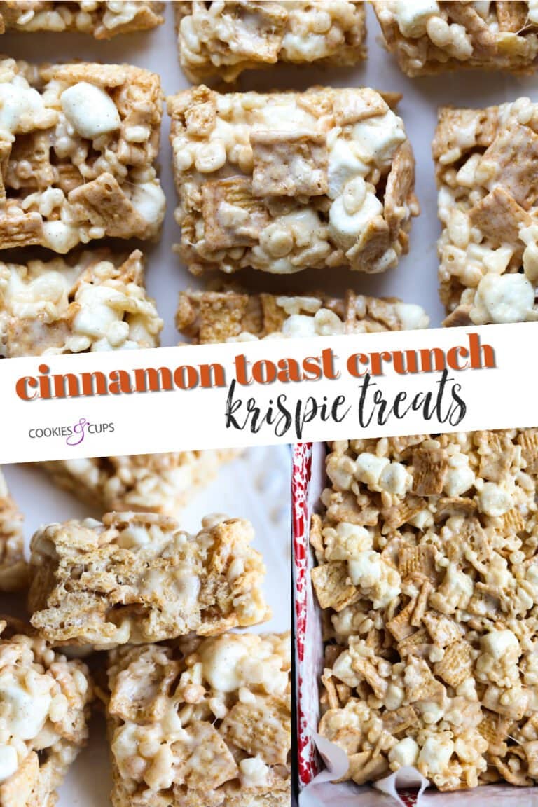 Cinnamon Toast Crunch Rice Krispie Treats - Cookies and Cups