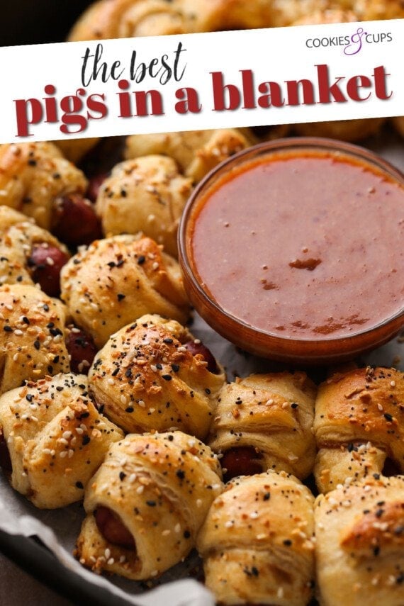 Pigs In A Blanket Pinterest Image with text