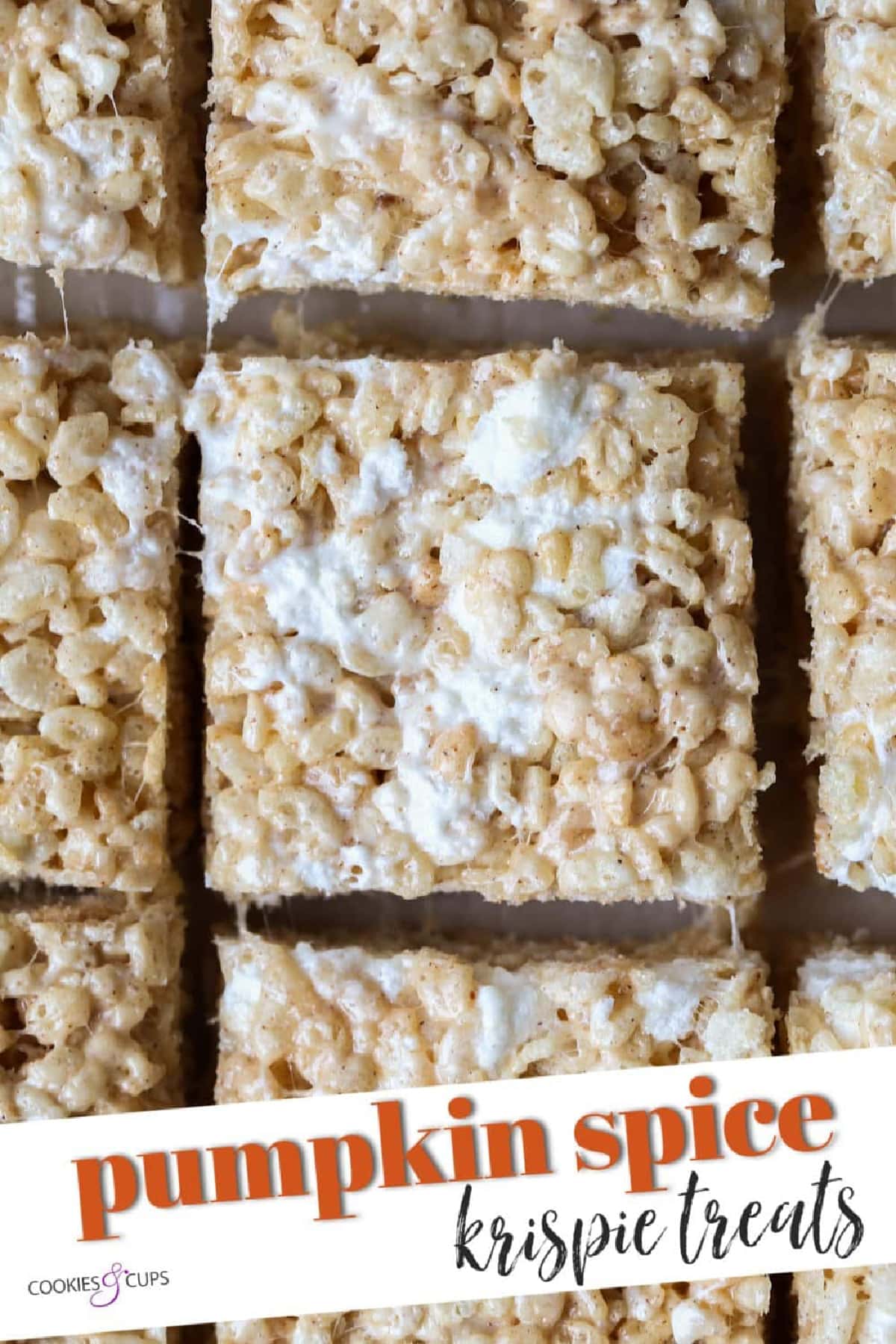 Pumpkin Spice Krispie Treats Pinterest Image