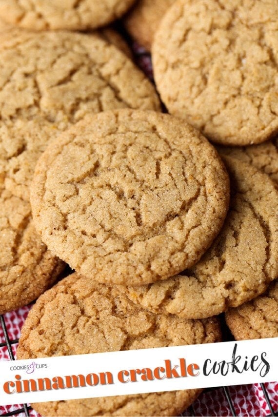 Cinnamon Crackle Cookies pinterest image