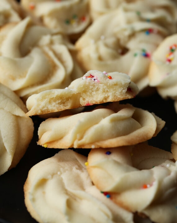 Danish Butter Cookie broken in half