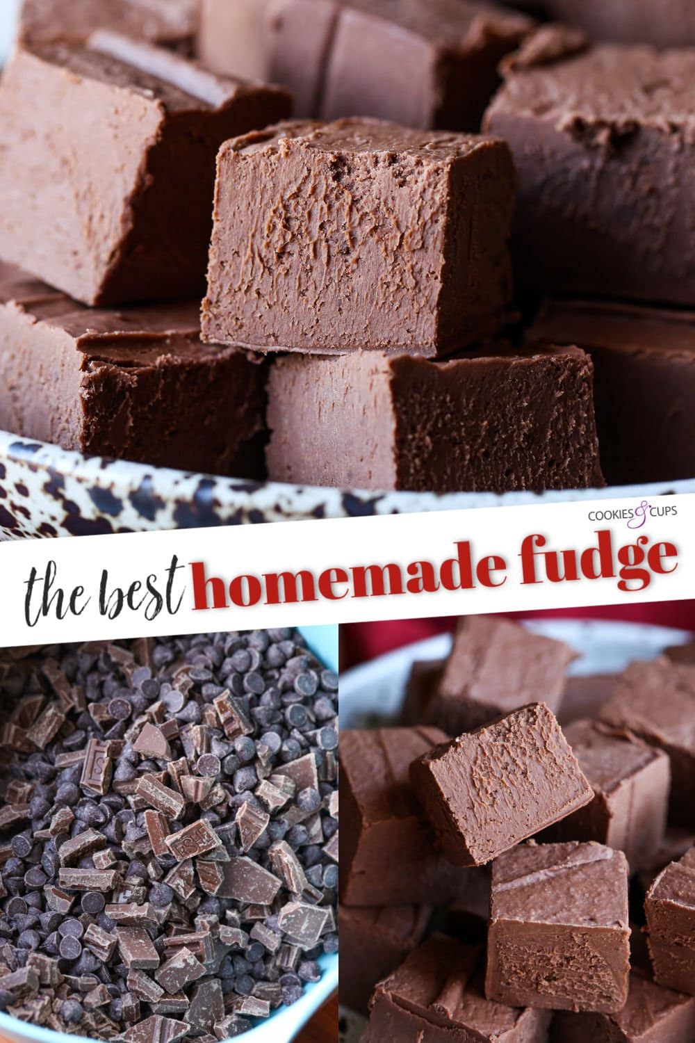 Pinterest title image for Easy Fudge Recipe