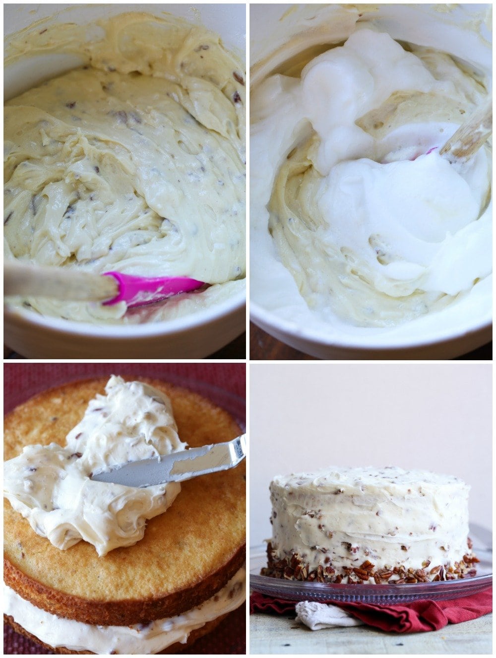 Collage making Italian Cream Cake