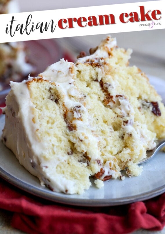 Italian Cream Cake Pinterest Image