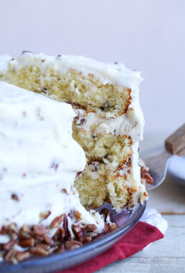 Italian Cream Cake With Cream Cheese Frosting - Cookies and Cups