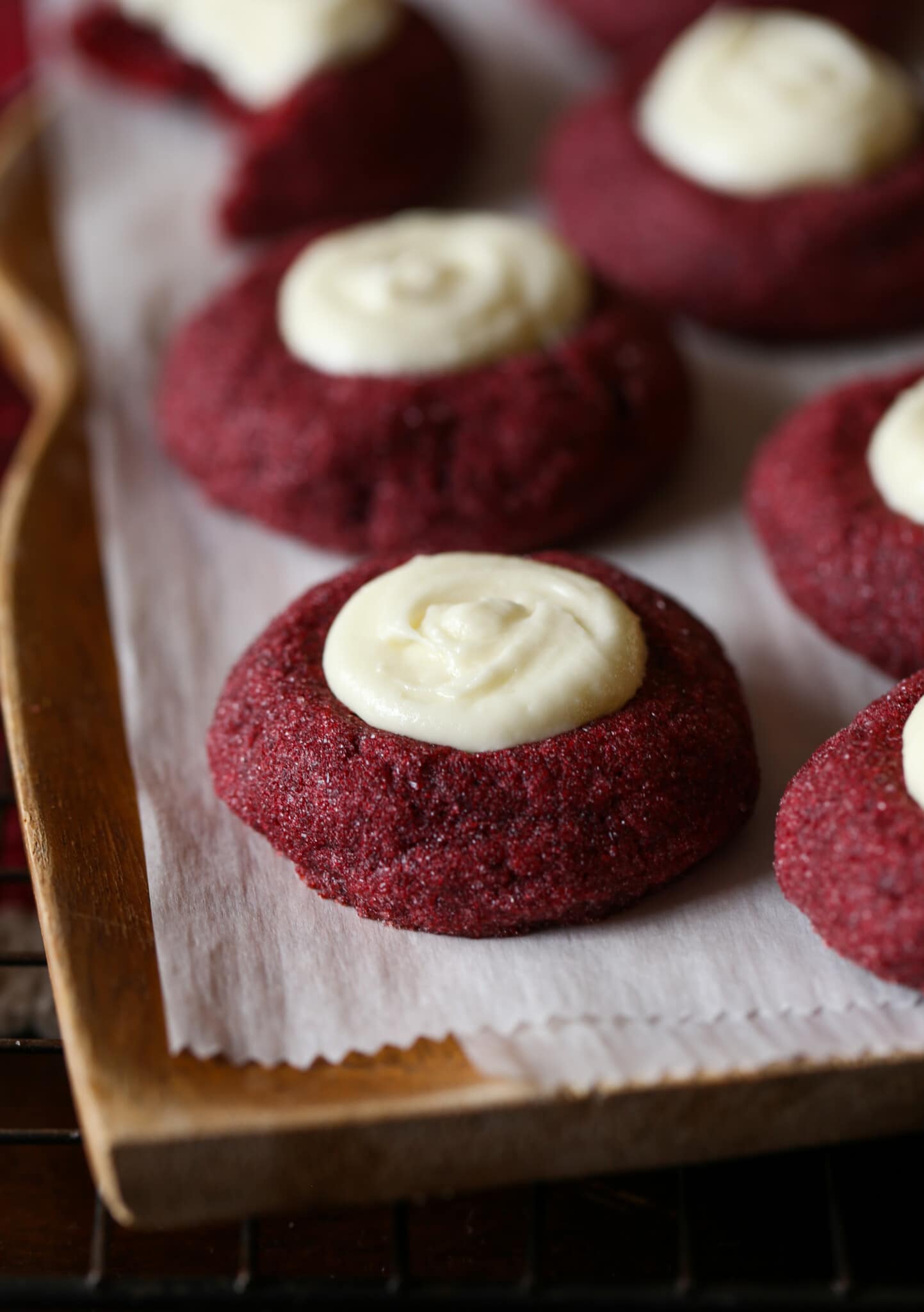 Red Velvet Thumbprint Cookies - Cookies And Cups