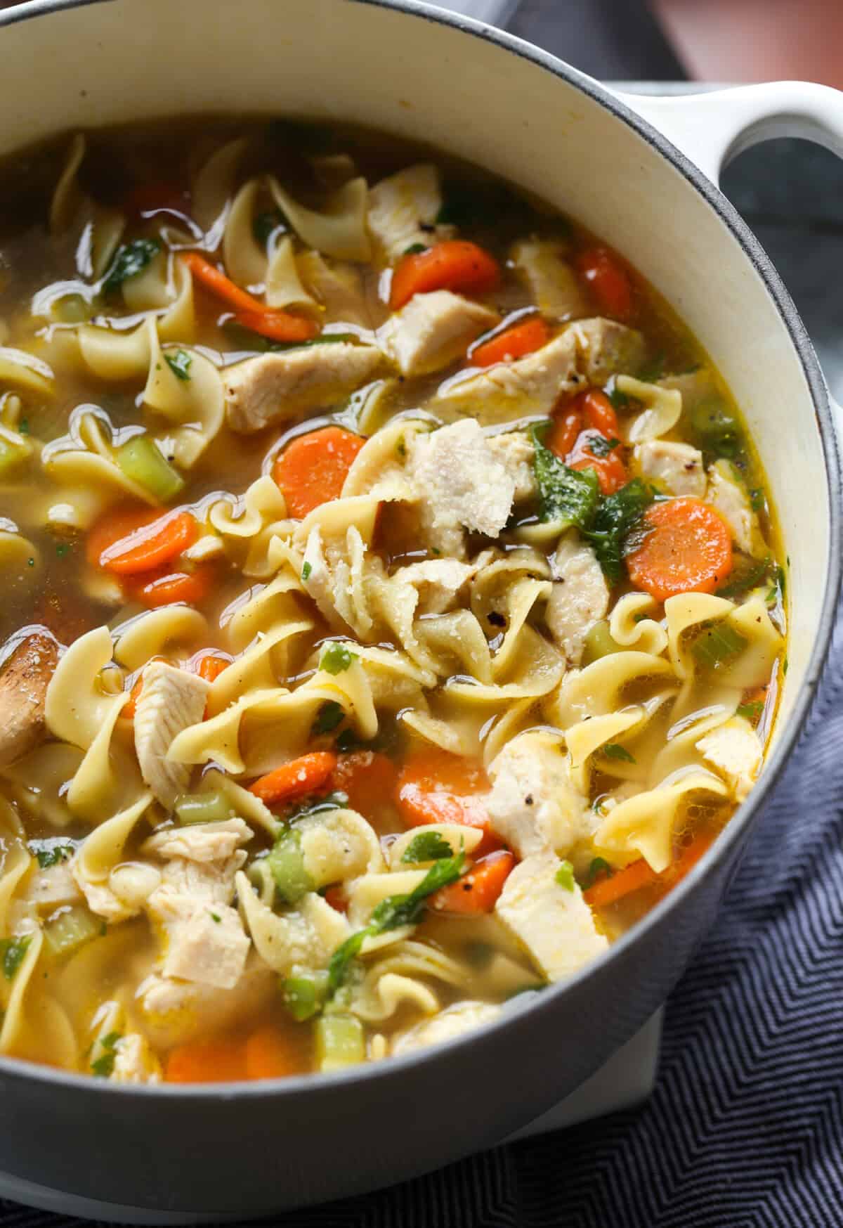 The Very Best Homemade Chicken Noodle Soup - Cookies and Cups