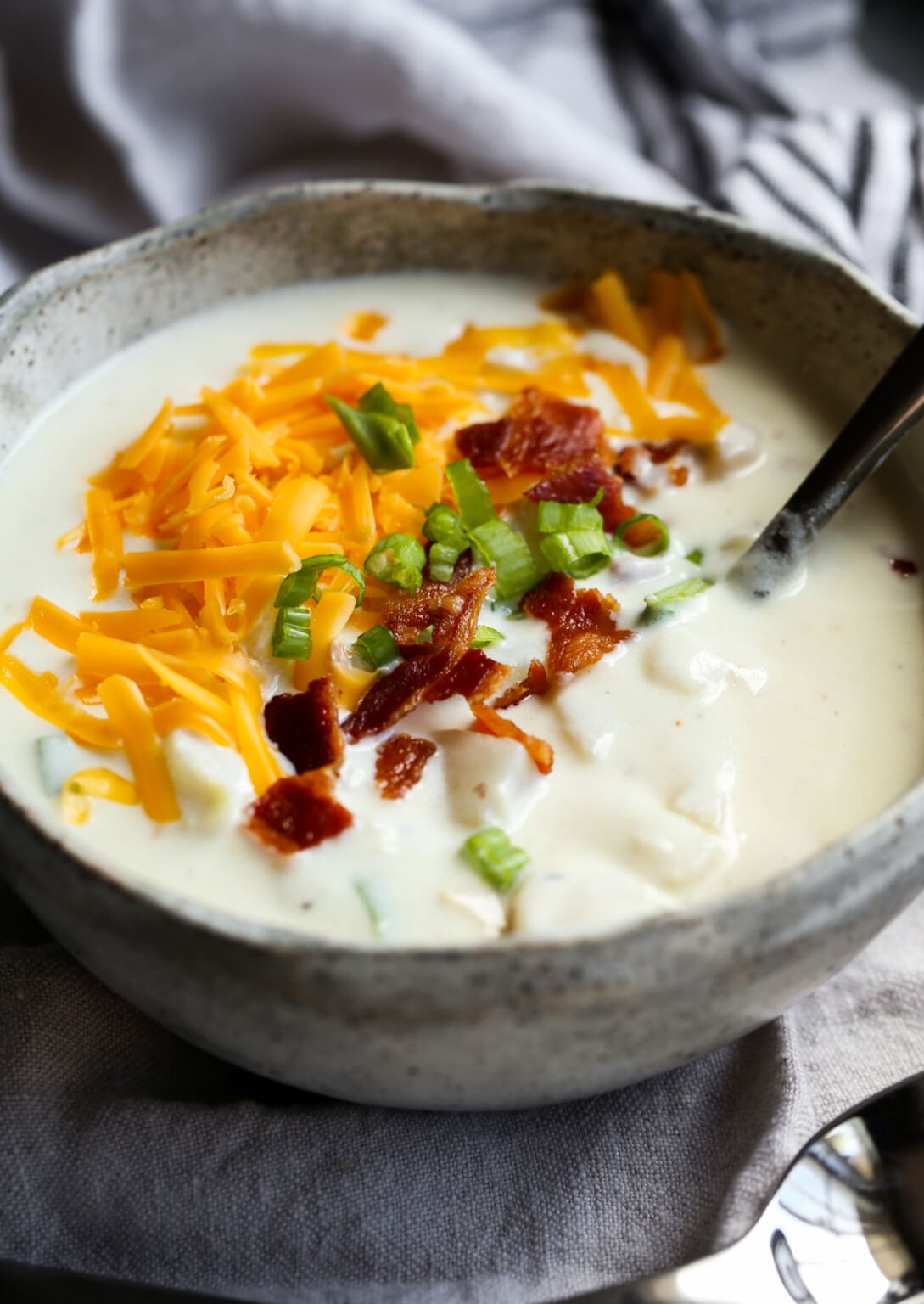 The BEST Loaded Baked Potato Soup | Cookies and Cups