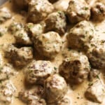 Swedish Meatballs covered in sauce