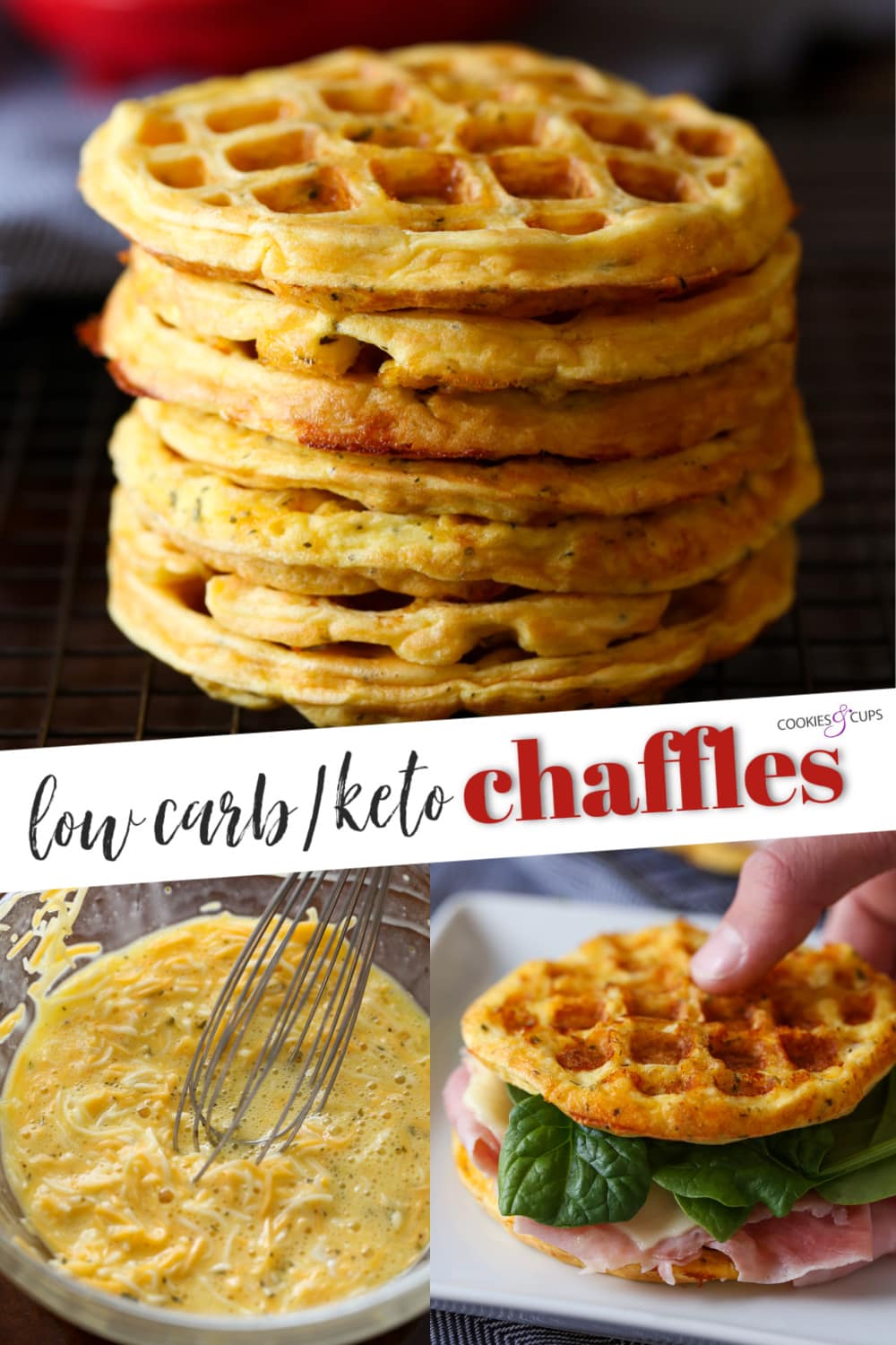 Chaffles - Low Carb/Keto Chaffle Recipe | Cookies and Cups