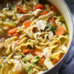Chicken Noodle Soup in a dutch oven