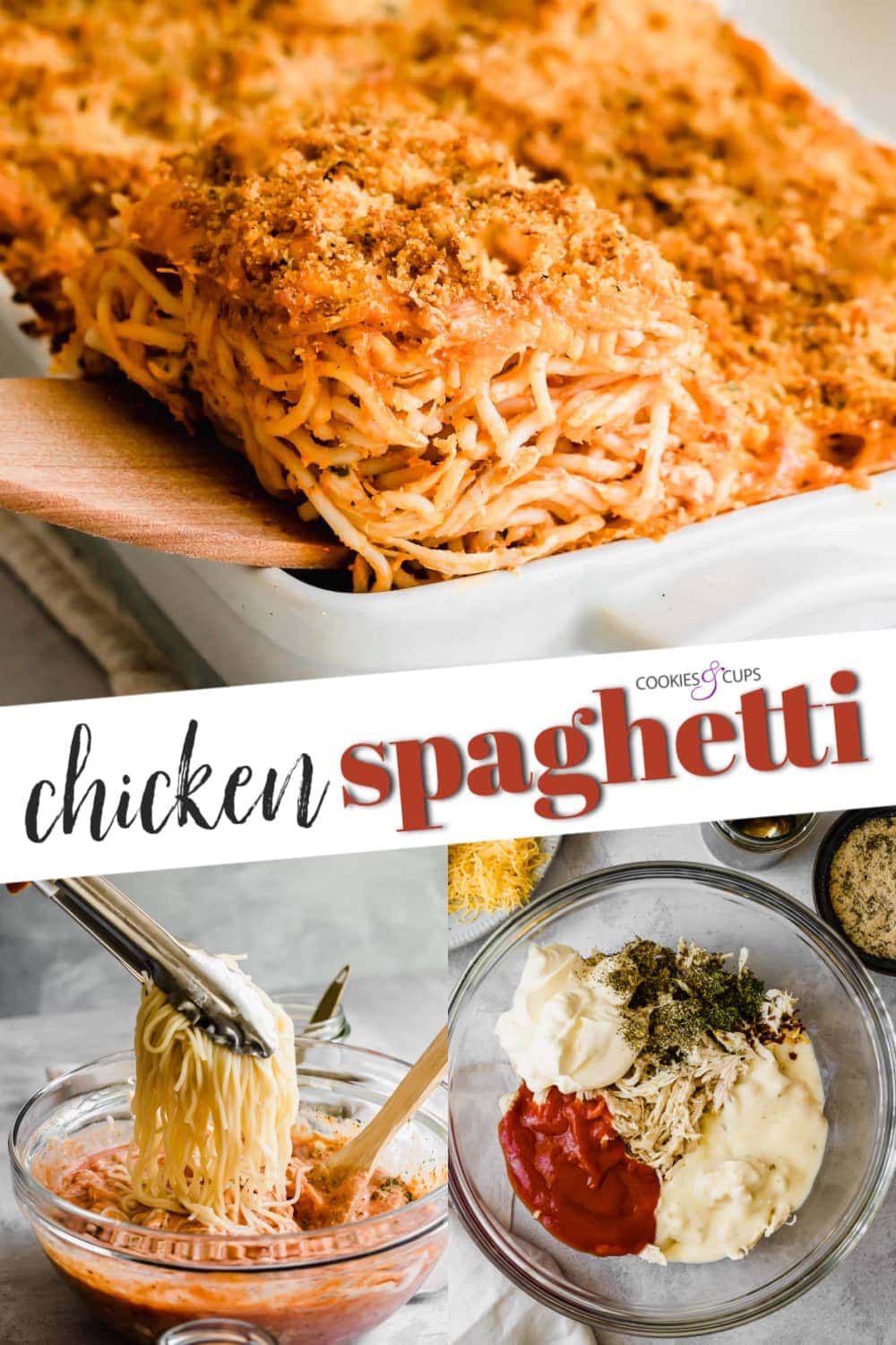 Easy Chicken Spaghetti Pinterest Image