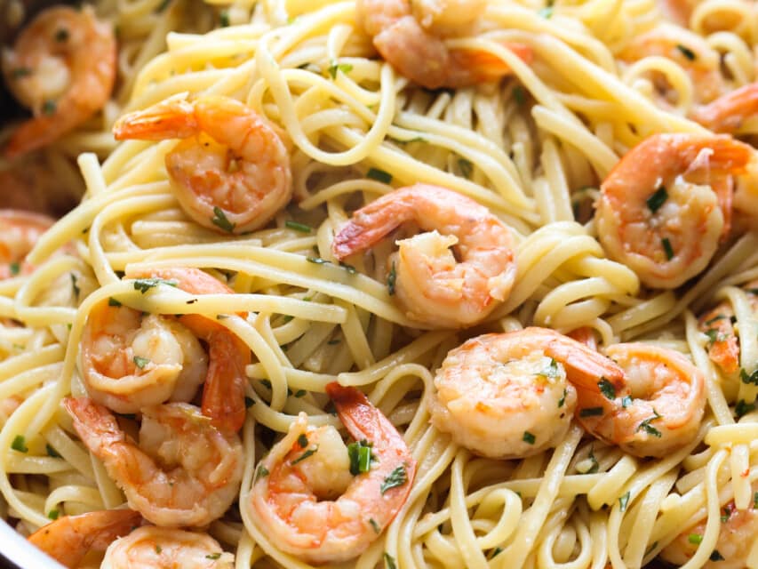 One Pot Shrimp Pasta | Cookies and Cups | Shrimp Pasta Recipe
