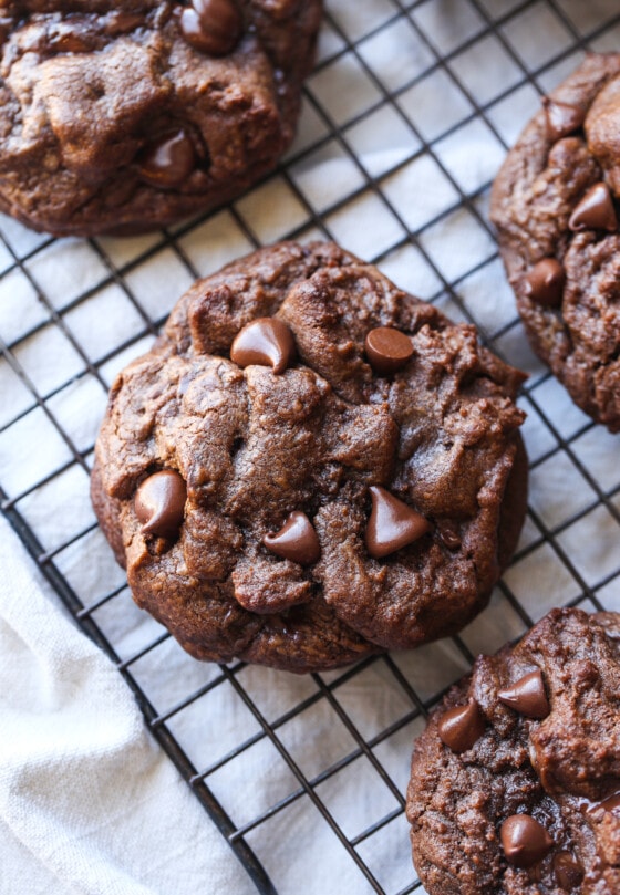 Chocolate Chocolate Chip Cookies - Cookies and Cups