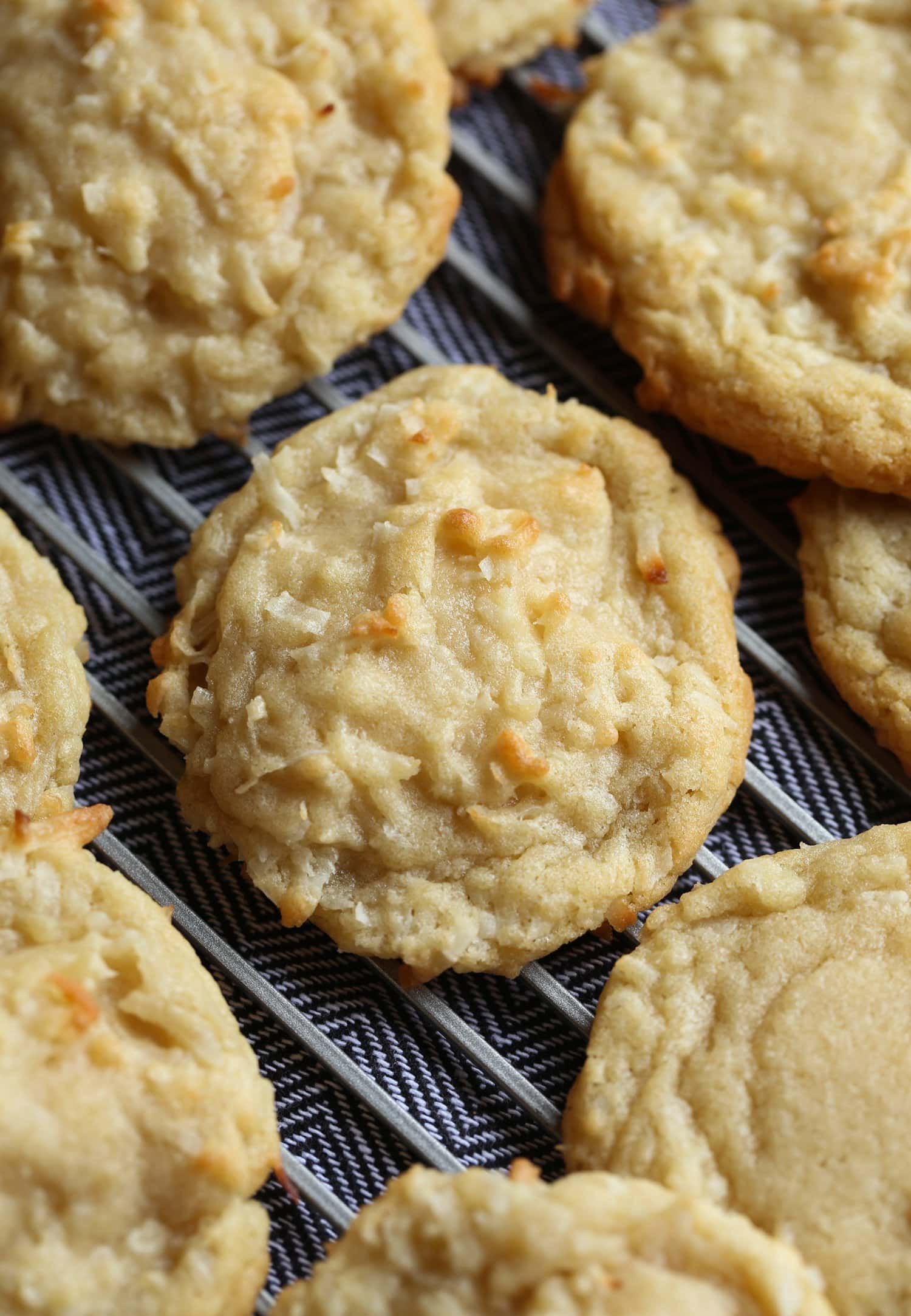 Chewy, Buttery Coconut Cookies - Cookies and Cups