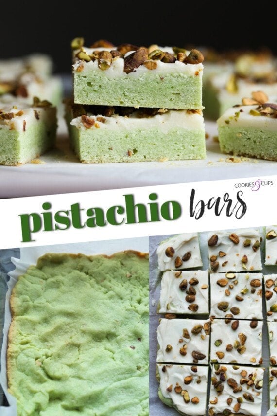 Pistachio Cookie Bars Pinterest Image