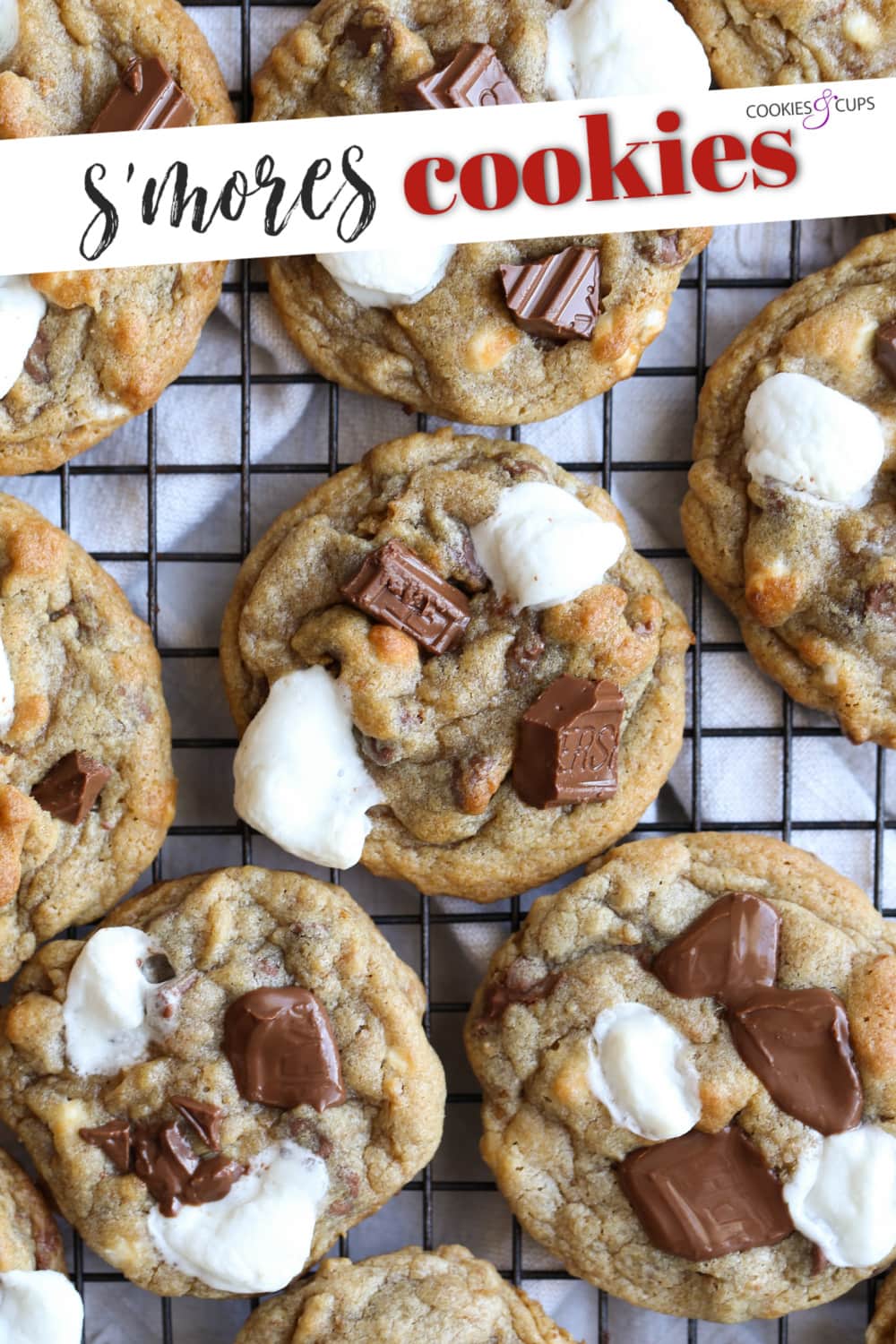 S'mores Cookies Recipe Pinterest Image
