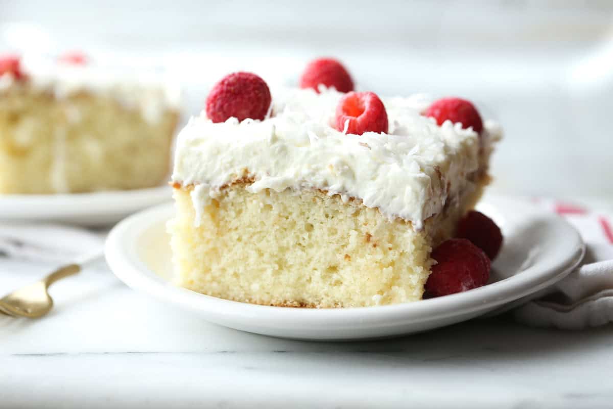 Coconut Poke Cake - Cookies And Cups