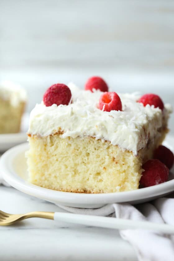 Coconut Poke Cake - Cookies and Cups