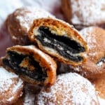 Fried Oreo cut in half