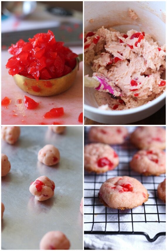 Een collage maken van Cherry Limeade-koekjes