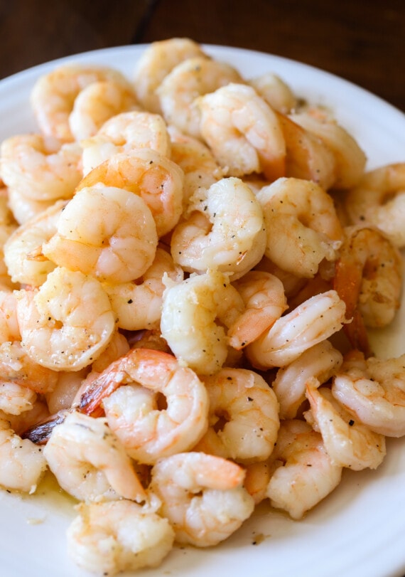 sautéed shrimp on a plate