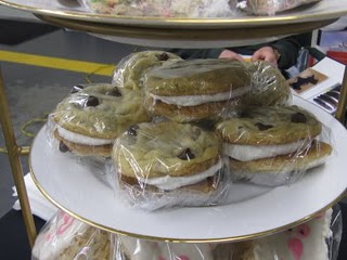 A Plate of Individually-Wrapped Chocolate Chip Cookie and Buttercream Sandwiches
