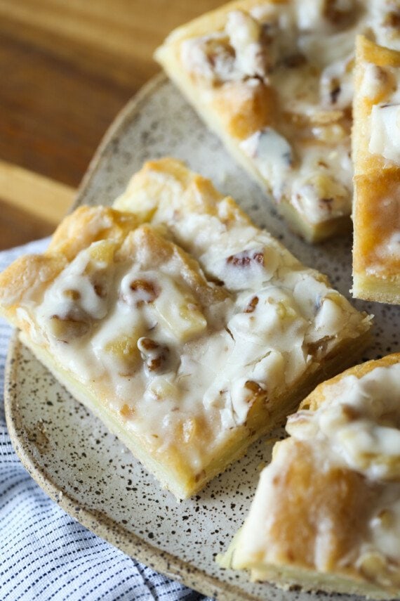 Danish Kringle topped with walnuts and icing
