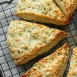 Savory scones on a cooling rack