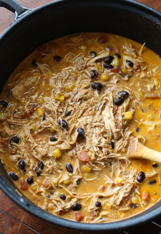 Crock Pot Chicken Enchilada Soup | Cookies and Cups