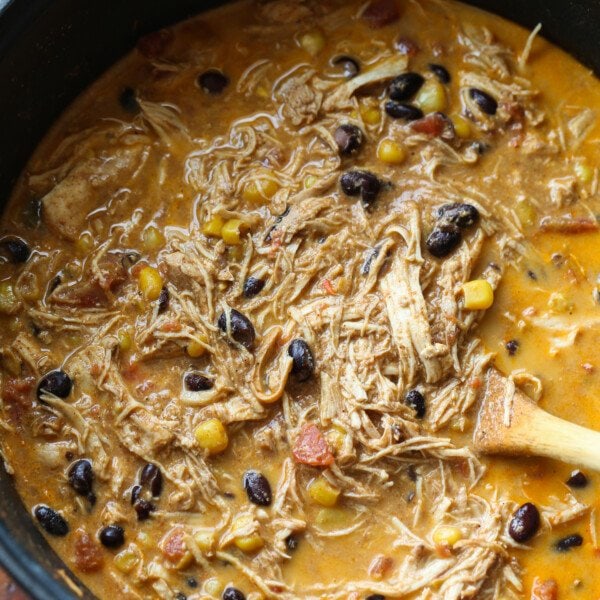 Crock Pot Chicken Enchilada Soup | Cookies and Cups