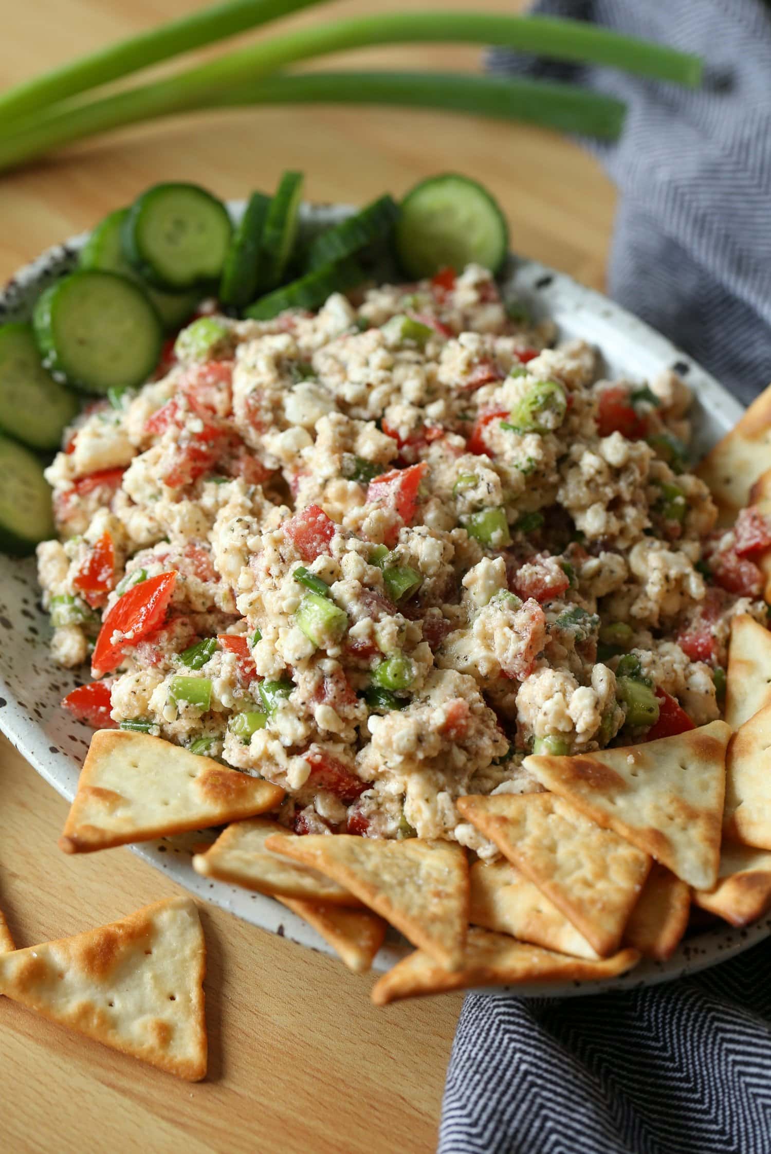 Greek dip with feta cheese and greek seasoning