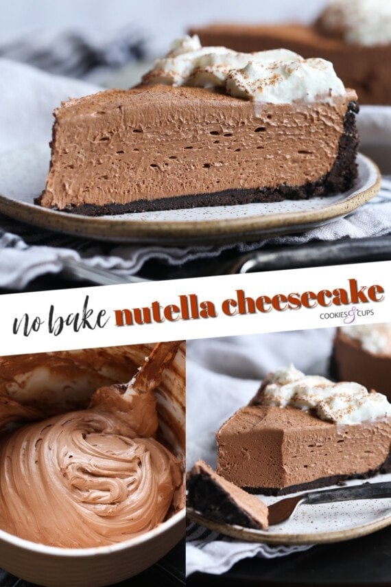 No Bake Nutella Cheesecake Pinterest Image