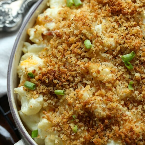 Loaded Cheesy Cauliflower Casserole Recipe | Cookies And Cups