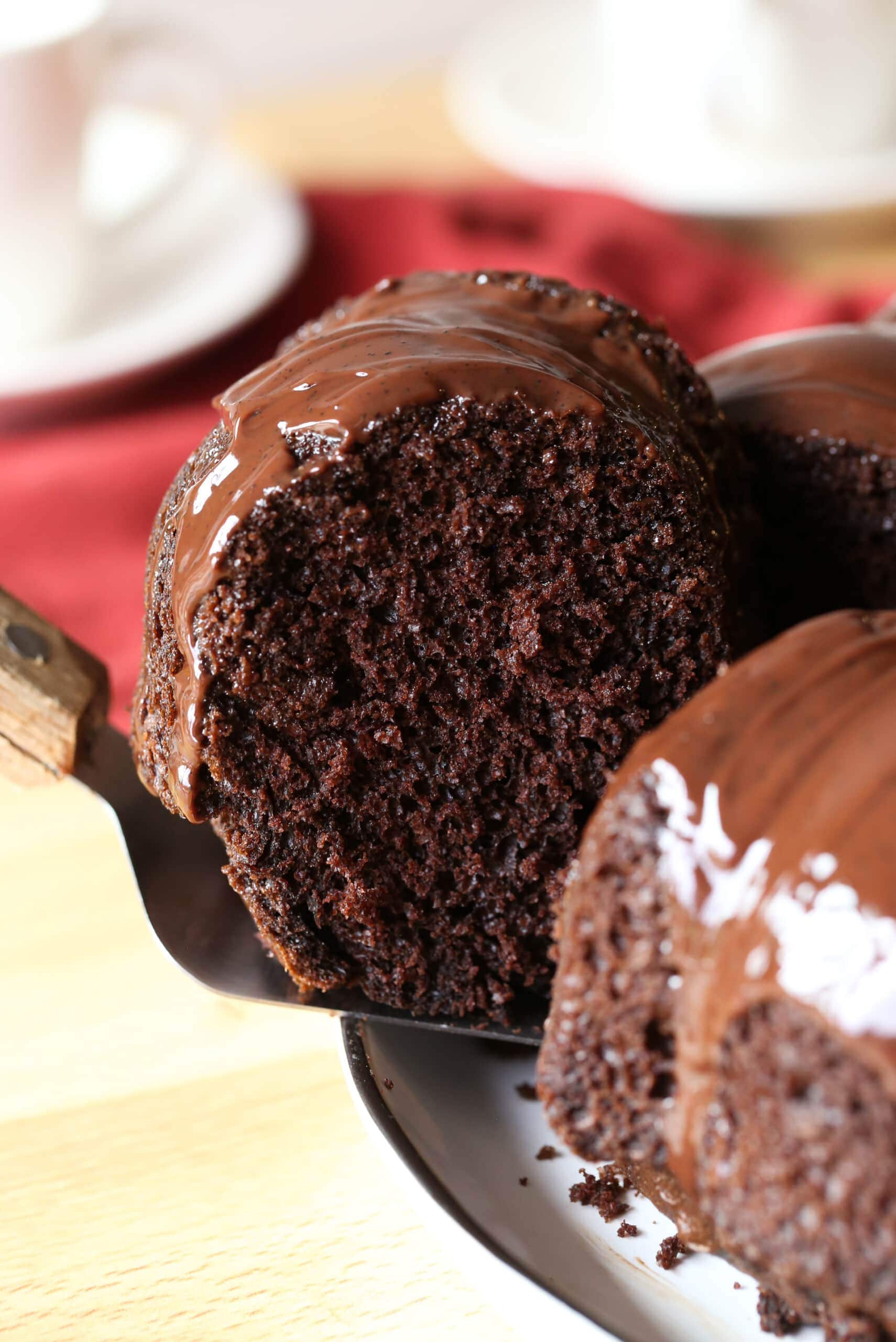 espresso pound cake sliced