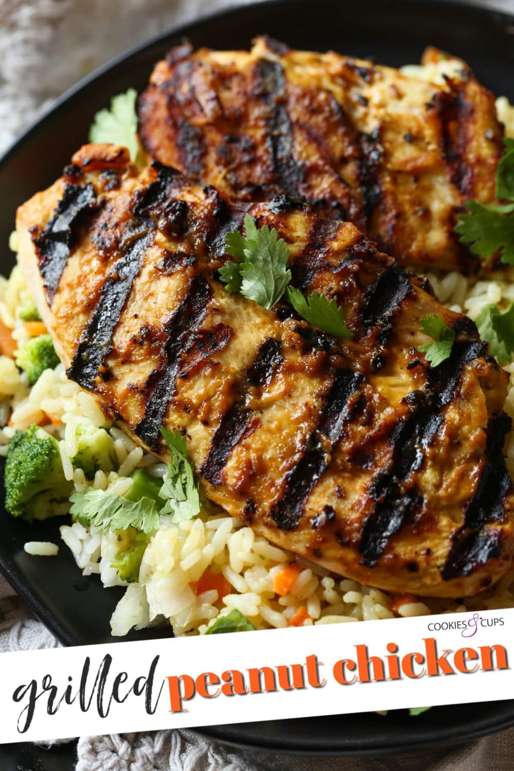 Thai Grilled Peanut Chicken Pinterest Image