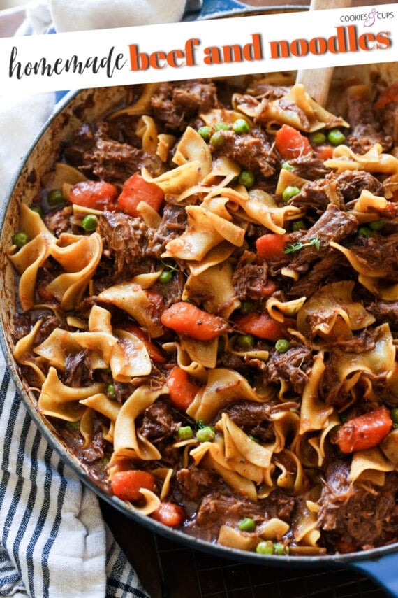 Homemade Beef and Noodles Pinterest Image
