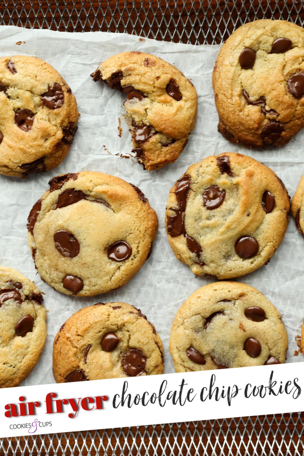 Air Fryer Chocolate Chip Cookies Pinterest Image