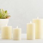 Flickering flameless candles