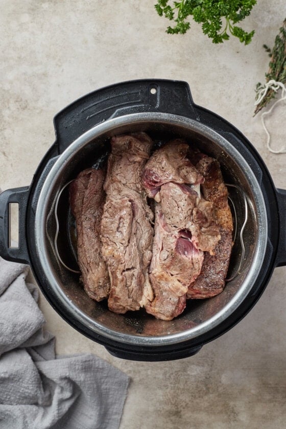 Juicy Instant Pot Short Ribs | Cookies and Cups