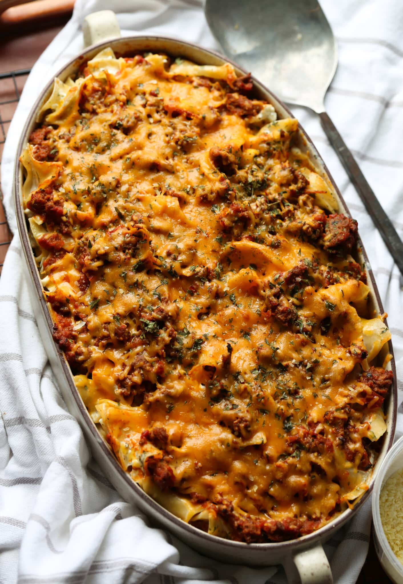 Cheesy Sour Cream Noodle Bake Cookies and Cups