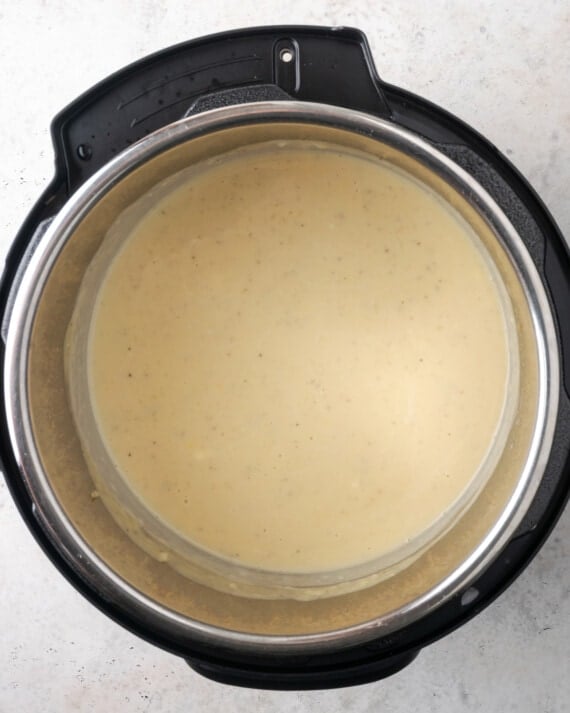 Potato soup in the Instant Pot.