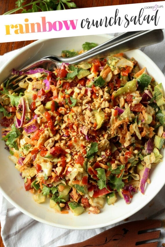 Rainbow Crunch Salad pinterest image