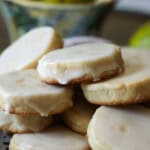 lime shortbread cookies with lime icing