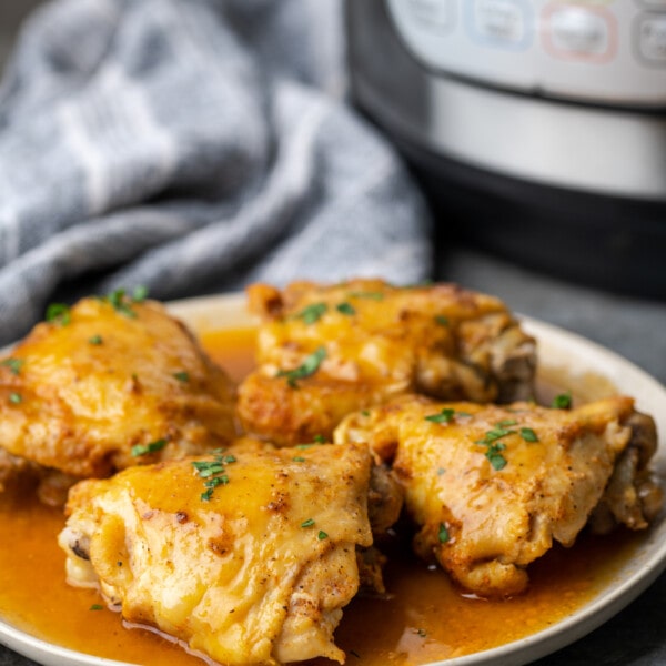 Instant Pot Chicken Thighs | Cookies and Cups