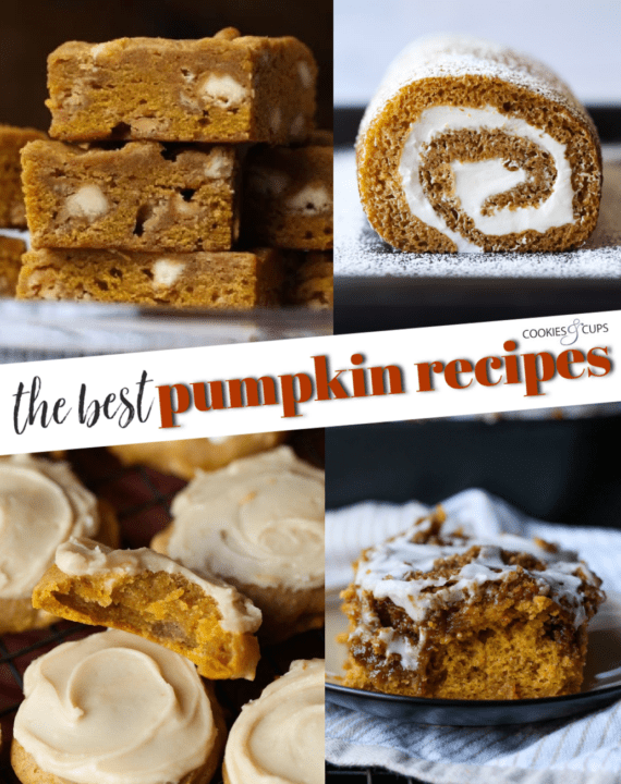 Imagen del título de Pinterest para las mejores recetas de calabaza para el otoño.
