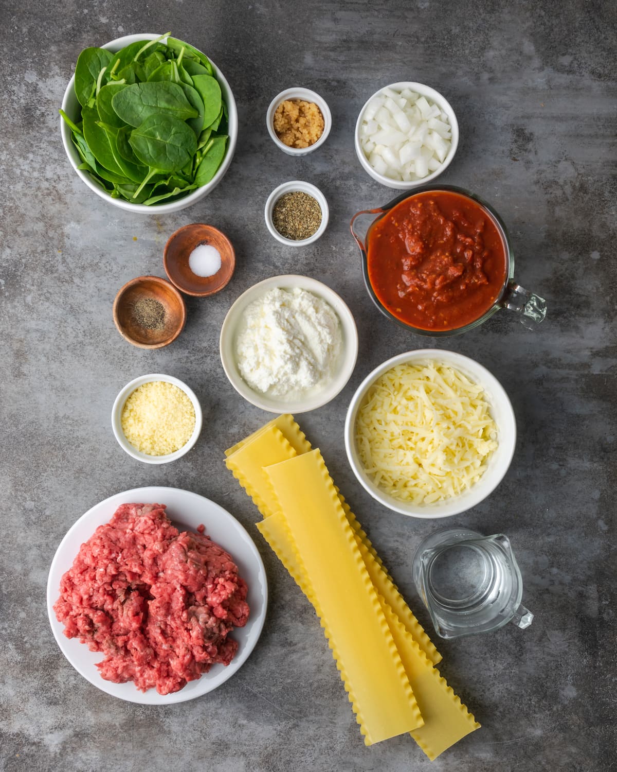 The ingredients for easy Instant Pot lasagna.