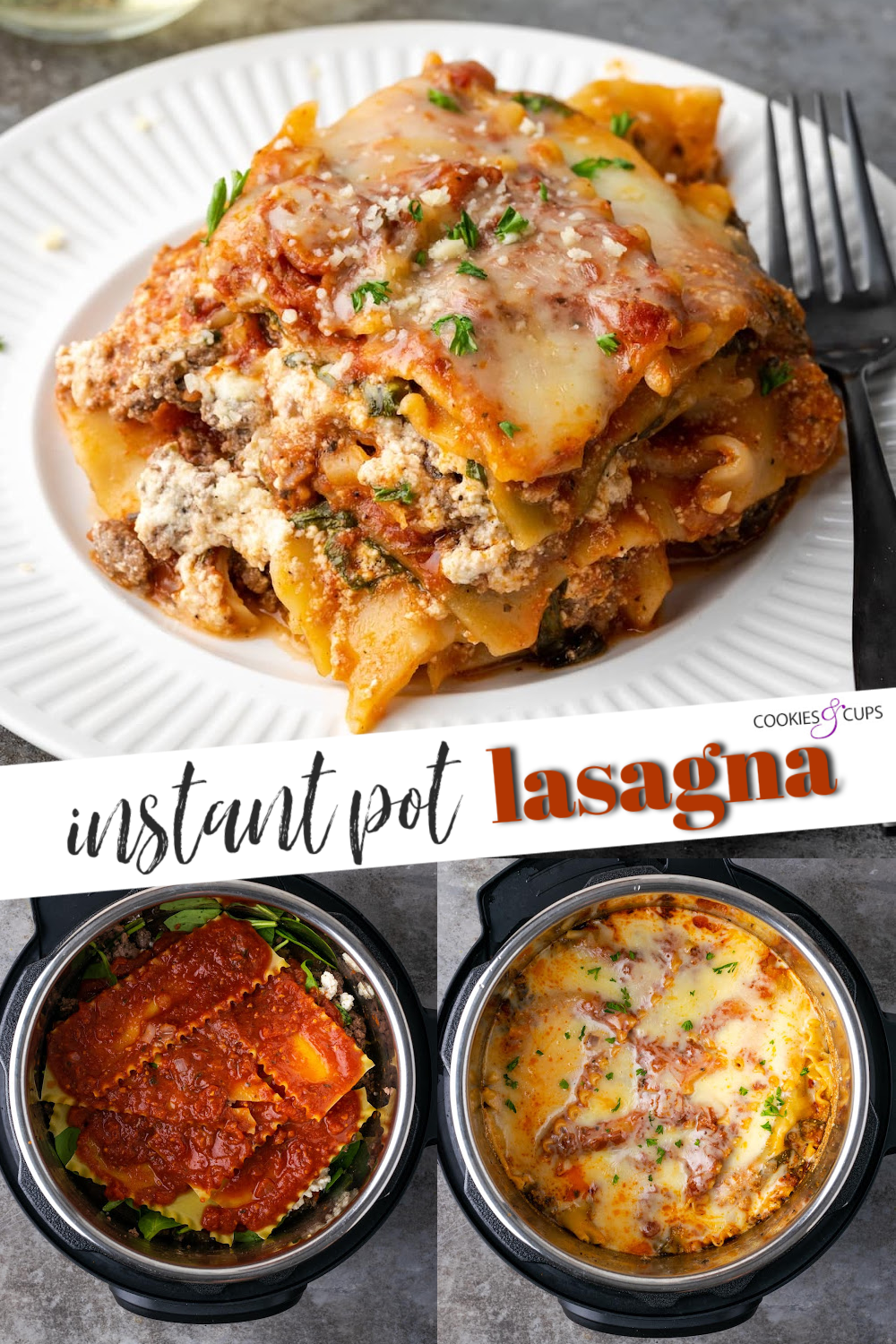 Instant Pot Lasagna Pinterest Image