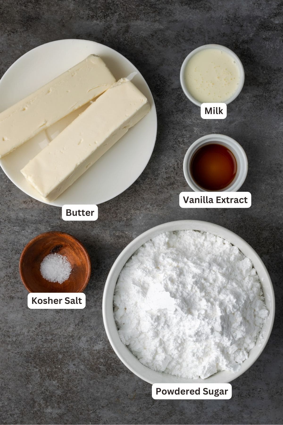 Ingredients for Cannoli Cake.