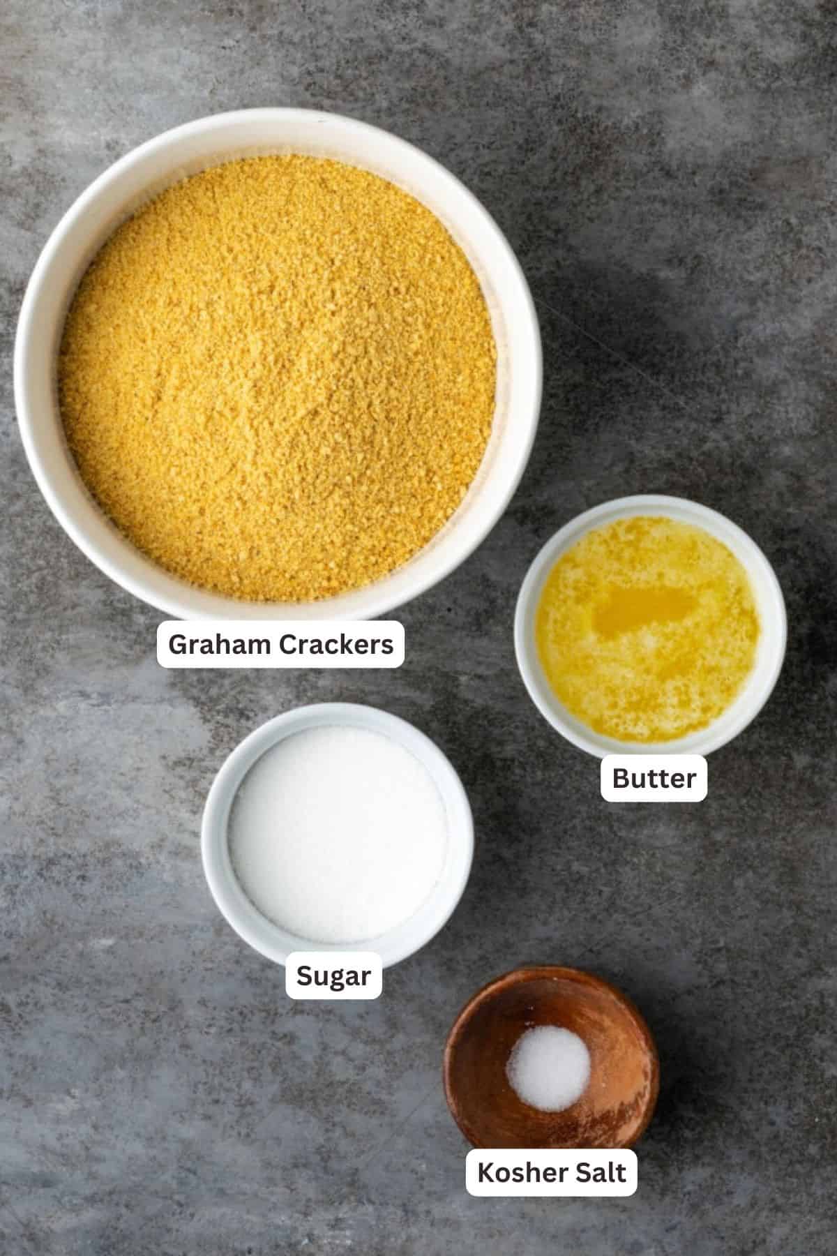 Ingredients for Sour Cream Cheesecake.